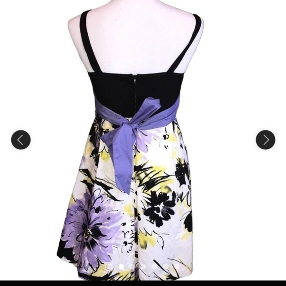 Iz byer Floral Print Dress with Toole Lining - Picture 3 of 8